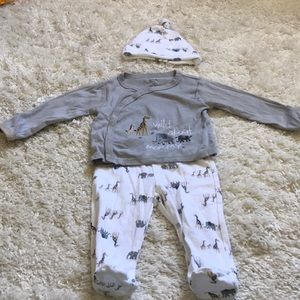 Gerber Organic Cotton 0-3 Wild About Mommy Outfit